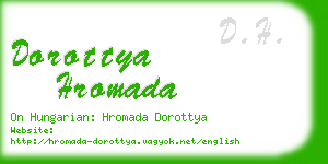 dorottya hromada business card